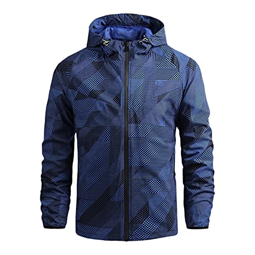 RYTEJFES Dünne Jacke Herren Sommer - Regenjacke Herren Wasserdicht Atmungsaktiv Dünn 3XL Regenjacke Windbreaker Regenmantel Jacke Fahrradjacke Regenponcho Sommerjacke # von RYTEJFES