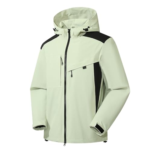 RYTEJFES Fahrrad Bekleidungs Herren Regenjacke Wasserdicht Herbst Jacke Regen Arbeitsjacke Arbeits Atmungsaktive Wind Und Softshelljacke Für Dünne Regenmantel Jacken Übergangsjacke von RYTEJFES
