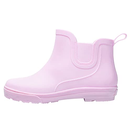 RYTEJFES Gummistiefel Damen 35 Halbhoch Winterschuhe Gefüttert 24 Regenhut Gummistiefel-Damen Stiefeletten Herbst Schwarze Mit Herausnehmbarem Innenfutter Reitstiefeletten Gelb Bunt 23 Regenschuhe von RYTEJFES