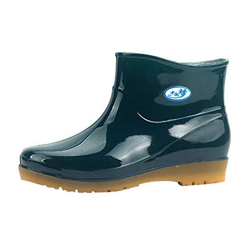 RYTEJFES Gummistiefel Damen Stiefeletten Regenstiefel Sommerstiefeletten Bunt 43 Gefüttert Herbst Boots Schwarz Halbstiefel Kurz Regenschuhe Gummischuhe Und Wasserdicht 33 Gummi von RYTEJFES