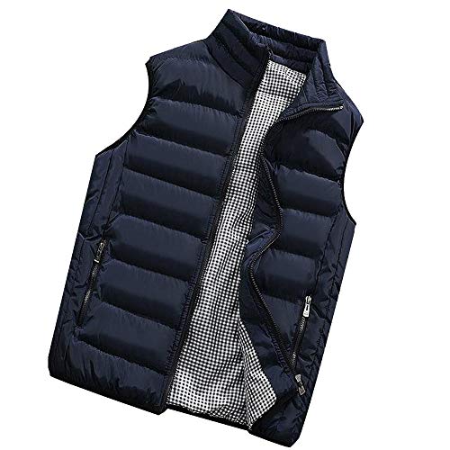 RYTEJFES Herren Steppweste Schwarz Leicht Outdoor Winter Daunenweste Warm Winterjacke Ärmellos Sportweste Vest Für Männer Übergangsjacke Gepolstert Baumwolle Weste Jacke von RYTEJFES