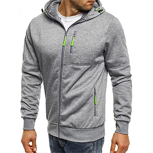 RYTEJFES Herren Zip Hoodie Sweatjacke Kapuzenjacke Kapuzenpulli mit Reißverschluss Langarm Zipper Kapuzenpullover Casual Hooded Sweatshirt Herbst Winter Sweater Tops Blouse Outwear von RYTEJFES