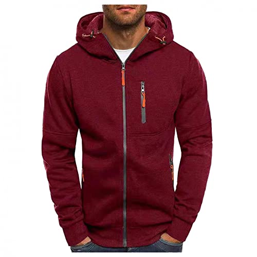 RYTEJFES Herren Zip Hoodie Sweatjacke Kapuzenjacke Kapuzenpulli mit Reißverschluss Langarm Zipper Kapuzenpullover Casual Hooded Sweatshirt Herbst Winter Sweater Tops Blouse Outwear von RYTEJFES