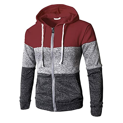 RYTEJFES Herren Zip Hoodie Sweatjacke Kapuzenjacke Kapuzenpulli mit Reißverschluss Langarm Zipper Kapuzenpullover Casual Hooded Sweatshirt Herbst Winter Sweater Tops Blouse Outwear von RYTEJFES