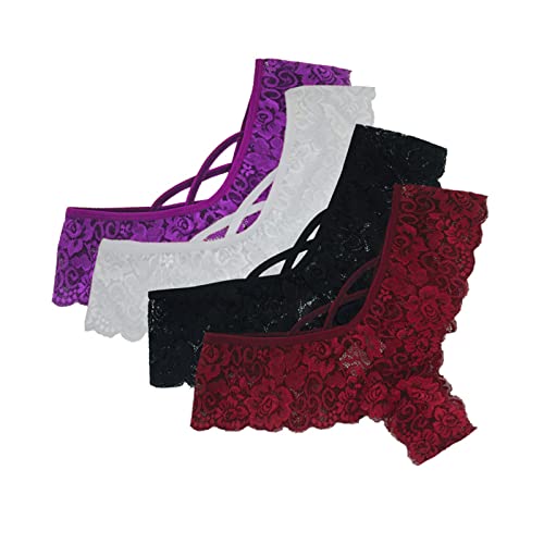 RYTEJFES Höschen für Frauen Crochet Lace Lace Up Panty Sexy Hollow Out Unterwäsche 1# von RYTEJFES