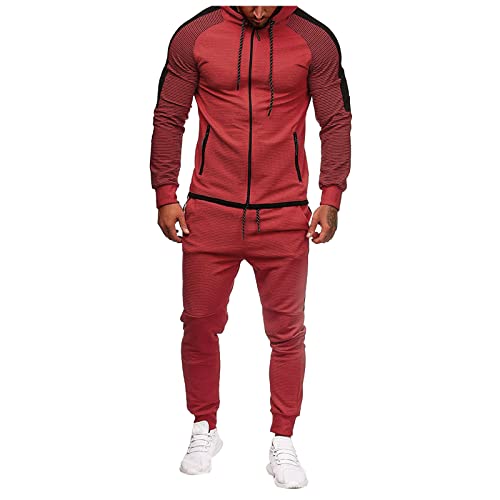 RYTEJFES Joginanzuge Herren, Stylisch Men Training Joggen Hoodie Hosen Jogging Modern Casual Sets Activewear Jogginghose Jogginghose Bequeme Elegante Gym Kleidung Trainingsanzug von RYTEJFES