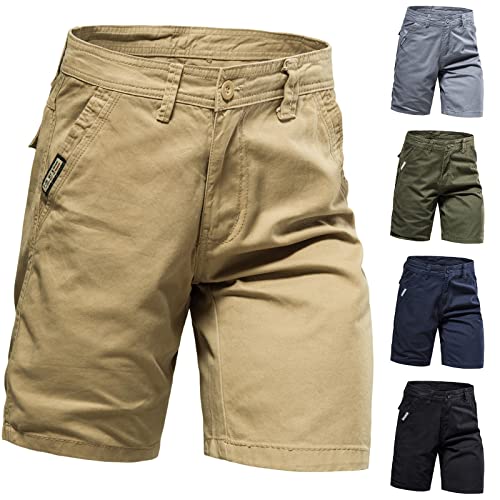 RYTEJFES Kurze Hosen Herren Cargo Jeans Schwarz 34 Stretch Grau Stretch Cargo Hosen Männer Cargo Pants Jeans Shorts Sporthose Jogginghose Freizeithose Cargohosen Bermuda Chino von RYTEJFES