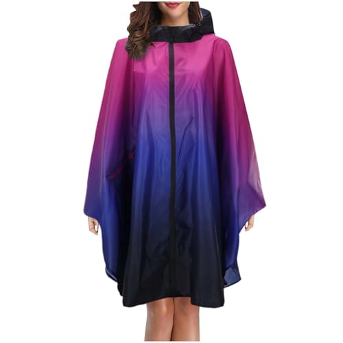 RYTEJFES Regenponcho Rain Man Jacket Men Wasserdicht Regencape Fahrrad Herren Regenhaube Kopf Camping Ausrüstung Poncho Bunt wasserdichte Leichte Bundeswehr Festival Wandern 152 Wander von RYTEJFES