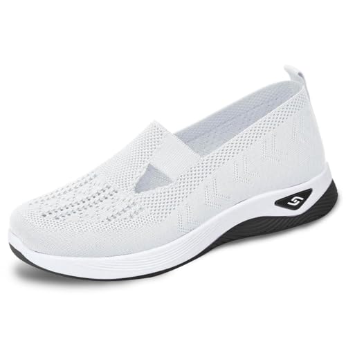 RYTEJFES Schuhe Damen orthopädische Sommerschuhe Slipper Sommer Bequeme Damenschuhe Diabetiker Schlupfschuhe Stoffschuhe Gesundheitsschuhe leichte medicus Gymnastikschuhe grüne frühling Sneaker ohne von RYTEJFES