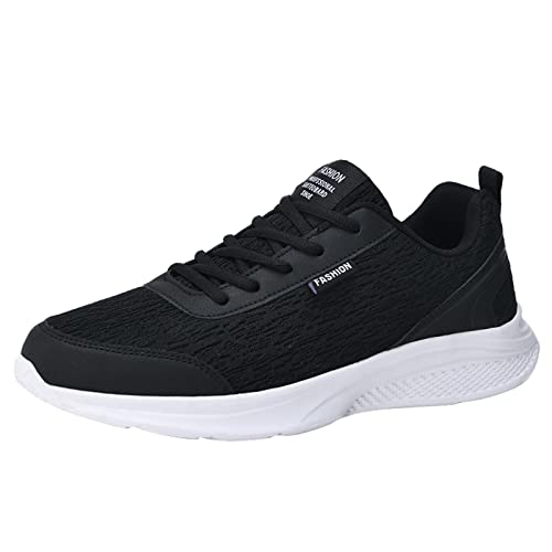 RYTEJFES Schwarze Sneaker Gym Leichte Walking Laufen Schuhe Laufschuh wasserdichte Sportlich Bequeme Outdoor Turnschuh Sportschuhe Elegante Chunky rutschfeste Sport Sneaker Turnschuhe von RYTEJFES