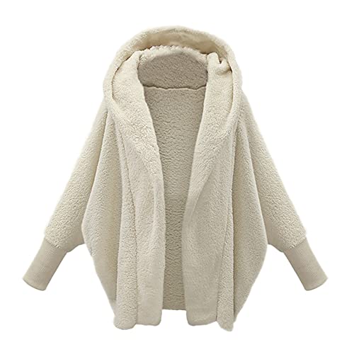 RYTEJFES Teddyfleece Jacke 164: Damen Jacke Übergangsjacke Winter Winter Elegant Übergang Sale Günstig Herbstjacke Übergangsjacke Fleecejacke Jacke Outdoorjacke Winterjacke Wintermantel Fleecemantel% von RYTEJFES