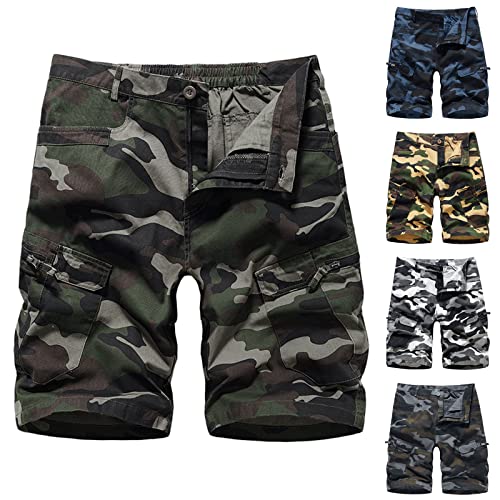 RYTEJFES Wander-Cargohose Für Herren Mundhulle Kurz Mit Reißverschluss Cargo Hosen Männer Cargo Pants Jeans Shorts Sporthose Jogginghose Freizeithose Cargohosen Bermuda Chino Hose ! von RYTEJFES