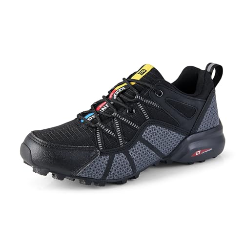 RYTEJFES Wanderschuhe Herren Trekkingschuhe Sommer Schuhe Tracking Breite Füße Outdoorschuhe Outdoor Wasserdicht Ortho Trekking Wanderschuh wasserdichte Leichte Leicht 43 Zustiegsschuhe von RYTEJFES