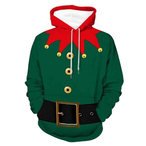 RYTEJFES Weihnachtshoodie Christmas Pullover Herren Weihnachtspullover Damen Led Weihnachtspulli Damen Lustig Alpaka Pullover Damen Grinch+Pullover Weihnachtspulli Herren Lustig Pärchen Pullover von RYTEJFES