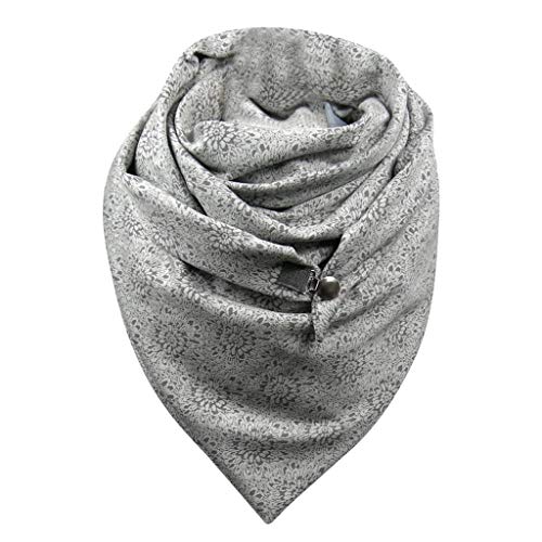 RYTEJFES Winterschal Dreieck Damen übergroßer Elegant Dreieckschal Mode Drucken Schals mit Knopf Soft Wrap Dreieckstuch Warm Herbstschal Winterschal Halstücher Scarf Lieblingsschal von RYTEJFES