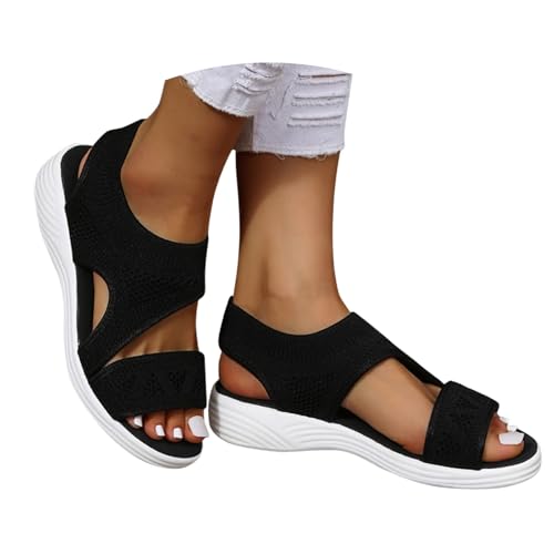 RYTEJFES schwarz+größe barfuß-schuhe rote slide schmale sommerhausschuhe sliders rot geschlossene flex ortho rosa schwarze einlagen womens orthopädisches mode g hohe sommerschuh sandalette wide fit von RYTEJFES