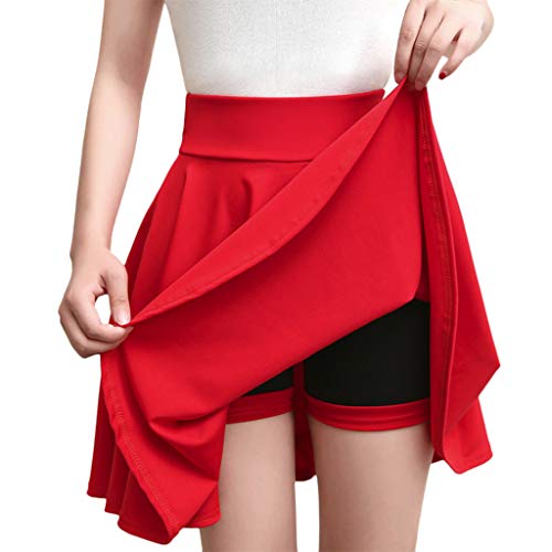 Rock Mädchen Sommerrock Minirock Damen Skirts for Women Sportrock Damen Sport Rock Rock Mit Taschen Damen Faltenrock Damen Rock Mit Hose Drunter Knielang Hosenröcke Tennis Damen von RYTEJFES