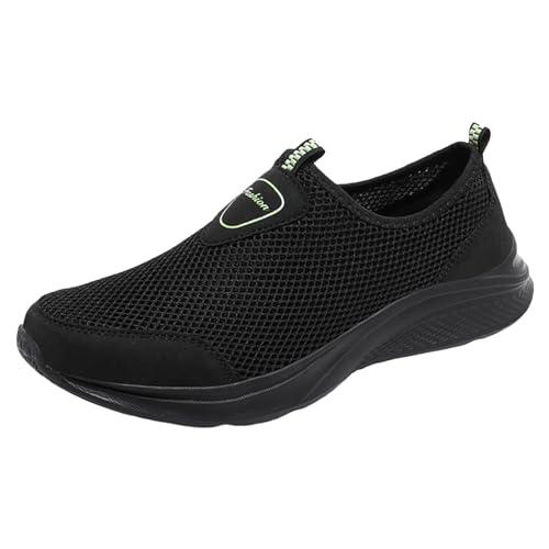 Wanderschuhe Herren Trekkingschuhe Wasserdicht 44 Wanderstiefel Atmungsaktive Schuhe Wasserdichte Schwarze Freizeitschuhe Leicht Leichter Wanderschuh Sneaker Schwarz Outdoorschuhe Angelschuhe von RYTEJFES