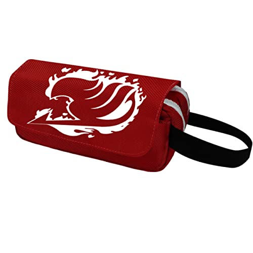 RYTHMIX FAI-ry TA-il Pencil Case, Anime Cosplay Double Layers Pencil Case, Large Capacity Pencil Case Pouch for School Office Teen Boy Girl-20 * 10 * 6cm||Red 5 von RYTHMIX