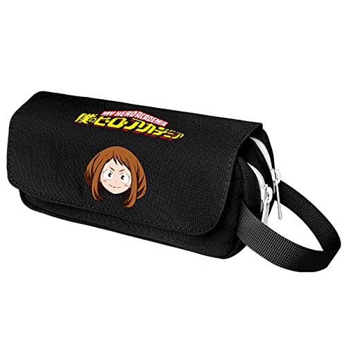 RYTHMIX My He-ro Academ-ia Pencil Case, Stationery Bag Pocket Pencil Case, Pouch for School Office Teen Boy Girl-21x11x7cm||Black 11 von RYTHMIX