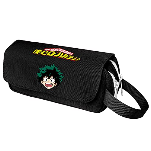 RYTHMIX My He-ro Academ-ia Pencil Case, Stationery Bag Pocket Pencil Case, Pouch for School Office Teen Boy Girl-21x11x7cm||Black 7 von RYTHMIX