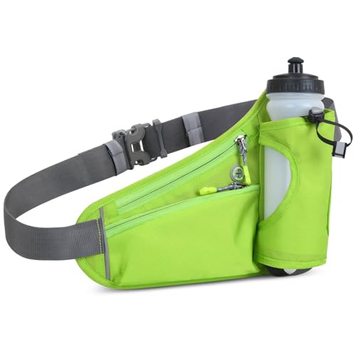 RYTTGOP Laufgürtel, Laufgürtel mit Wasserflasche, leichtes Wasser für Männer und Frauen, Workout im Freien, Radfahren, Klettern, Wandern, Laufen (Grün) von RYTTGOP