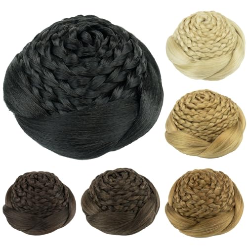 Haarknoten, Synthetischer geflochtener Haarknoten for Frauen – Hochsteckfrisur for Hochzeitsfeiern, Chignon-Perücke Haarknoten Haarteil(Mix Copper) von RYUQW3RE