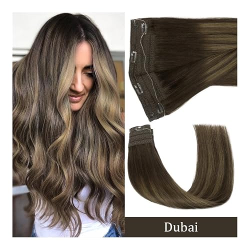 Haarverlängerungen, Fischschnur-Haarverlängerung mit Clips, unsichtbarer Draht, Echthaarverlängerung, natürliches Remy-Haar, glattes Haarteil for Frauen Tape-In-Haarverlängerungen Echthaar(Dubai,20 in Haarverlängerungen, Fischschnur-Haarverlängerung mit Clips, unsichtbarer Draht, Echthaarverlängerung, natürliches Remy-Haar, glattes Haarteil for Frauen Tape-In-Haarverlängerungen Echthaar(Dubai,20 in von RYUQW3RE