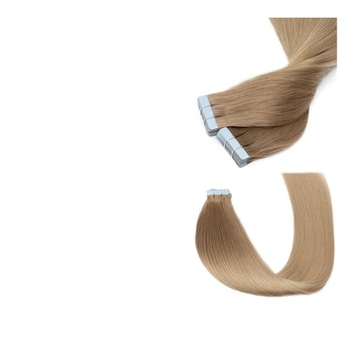 Haarverlängerungen, Glattes Haarband in Echthaarverlängerungen, unsichtbarer Hautschusskleber, 14–24 Zoll, 100% echte Perücken for Frauen Tape-In-Haarverlängerungen Echthaar(Caramelized,24 inch) von RYUQW3RE