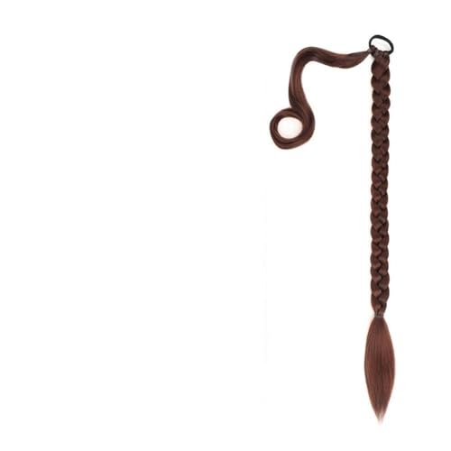Pferdeschwanzverlängerung, Perücke, Pferdeschwanz, Damen-Stil, gewickeltes Haar, handgewebte synthetische Pferdeschwanz-Perücke Kunsthaar(Brown,28inches(70cm)) von RYUQW3RE