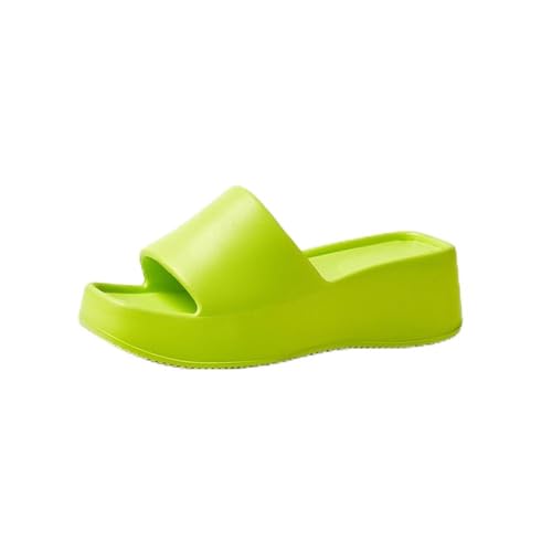 RYUQW3RE Sandalen, 6 cm dicke EVA-Sandalen – bequeme Outdoor-Hausschuhe for Damen Hausschuhe(Green,41 EU) von RYUQW3RE