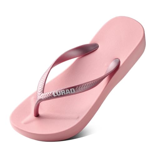 RYUQW3RE Sandalen, Damen Flip Flops – Strandsandalen mit Clip-On-Design for den Sommerurlaub Hausschuhe(Pink,39 EU) von RYUQW3RE