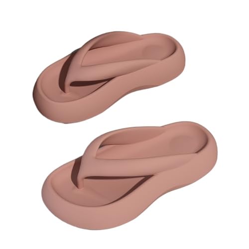 RYUQW3RE Sandalen, EVA-Flip-Flops mit 4 cm dicker Unterseite for Damen, Sommer-Strandsandalen for drinnen und draußen Hausschuhe(Pink,38 EU) von RYUQW3RE