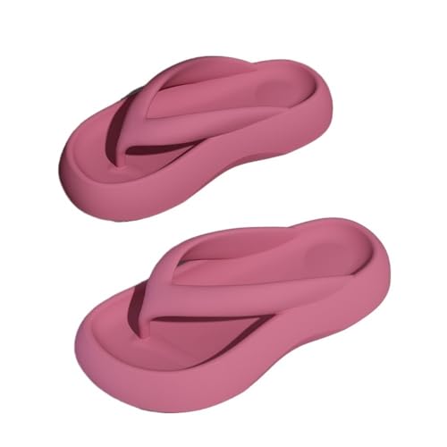 RYUQW3RE Sandalen, EVA-Flip-Flops mit 4 cm dicker Unterseite for Damen, Sommer-Strandsandalen for drinnen und draußen Hausschuhe(Purple,38 EU) von RYUQW3RE
