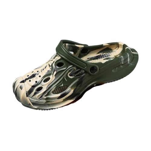 RYUQW3RE Sandalen, Herren Camo Cave Sandalen – Leichte Outdoor-Hausschuhe for Strand & Garten Hausschuhe(Green,40 EU) von RYUQW3RE