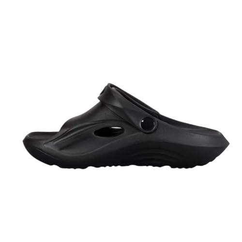 RYUQW3RE Sandalen, Herren Sommer Sandalen Hausschuhe mit Absatz - Atmungsaktive Outdoor Slide Schuhe Hausschuhe(Black,44 EU) von RYUQW3RE