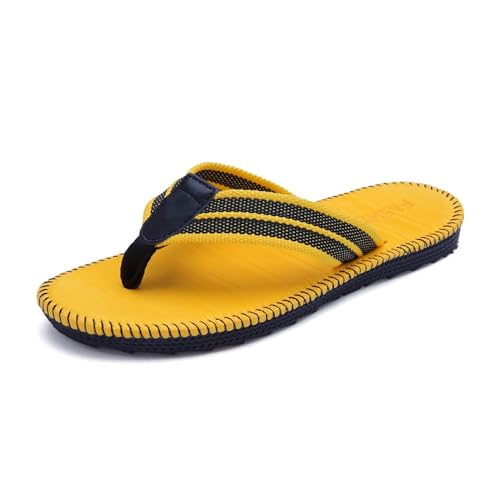 RYUQW3RE Sandalen, Leichte Flip-Flops for Herren und Damen – Sandalen for den Sommer, den Strand oder den Außenbereich Hausschuhe(Yellow,41 EU) von RYUQW3RE
