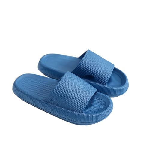 RYUQW3RE Sandalen, Sommer-Hausschuhe mit dicker Sohle for Damen und Herren, Badeschuhe for drinnen und draußen Hausschuhe(Blue,43 EU) von RYUQW3RE