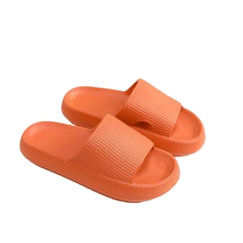 RYUQW3RE Sandalen, Sommer-Hausschuhe mit dicker Sohle for Damen und Herren, Badeschuhe for drinnen und draußen Hausschuhe(Orange,39 EU) von RYUQW3RE