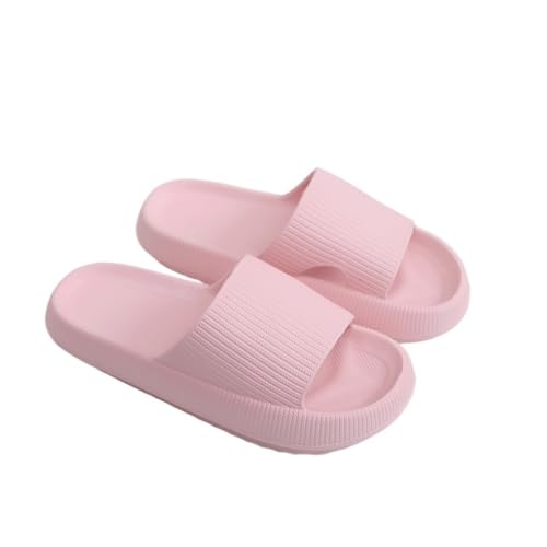RYUQW3RE Sandalen, Sommer-Hausschuhe mit dicker Sohle for Damen und Herren, Badeschuhe for drinnen und draußen Hausschuhe(Pink,40 EU) von RYUQW3RE