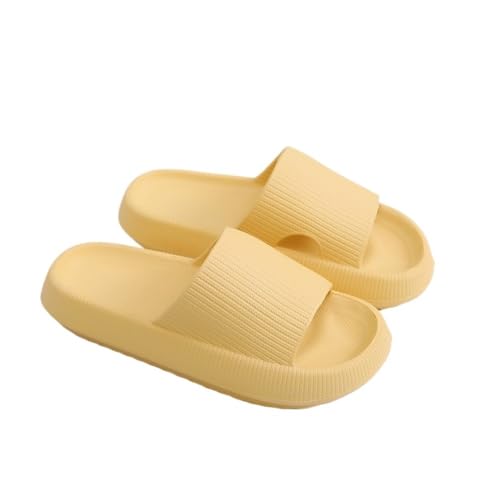 RYUQW3RE Sandalen, Sommer-Hausschuhe mit dicker Sohle for Damen und Herren, Badeschuhe for drinnen und draußen Hausschuhe(Yellow,37 EU) von RYUQW3RE