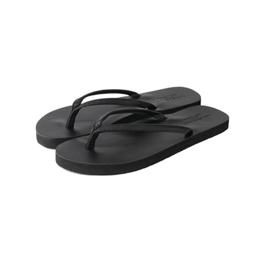 RYUQW3RE Sandalen, Sommer Paar Flache Unterseite Strand Schuhe Sandalen Hausschuhe Hausschuhe(Black,45 EU) von RYUQW3RE