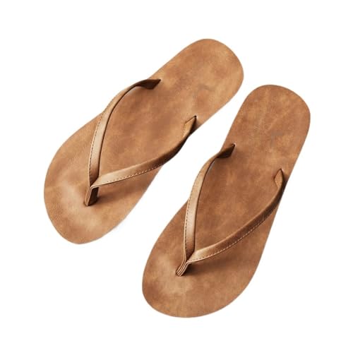 RYUQW3RE Sandalen, Unisex Sommer Flip Flops - Leichte Strandsandalen for Damen und Herren Hausschuhe(Camel,36 EU) von RYUQW3RE