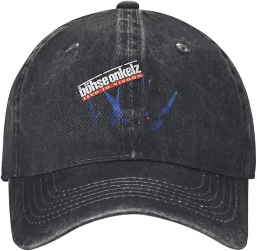 Baseballkappe Snapback Sonnenhut Bohse Onkelz Baseballkappen für Damen und Herren getragene deutsche Musikmütze im Vintage-Stil für Outdoor-Laufen Hip-Hop Geburtstagsgeschenk von RYVOWETP