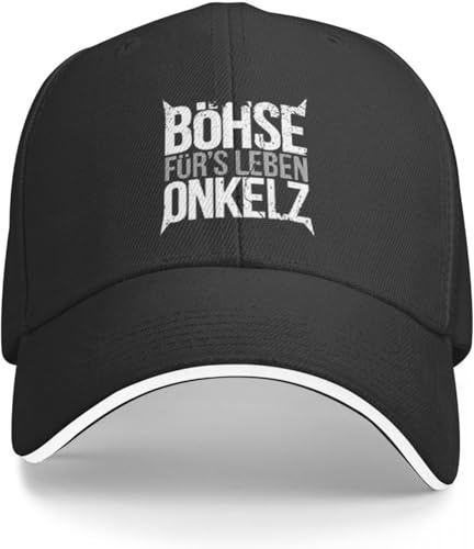 Baseballkappe Snapback Sonnenhut Bohse Onkelz Rockband Baseballkappe für Damen und Herren verstellbar lässig Golfkappe Design 2024 Hip-Hop Geburtstagsgeschenk von RYVOWETP