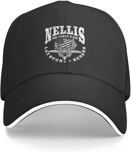 Baseballkappe Snapback Sonnenhut Nellis Air Force Base F Las Vegas Nevada Baseball Cap Sunhat Snapback Cap Man Caps Damen Hut Herren Hip Hop Geburtstagsgeschenk von RYVOWETP