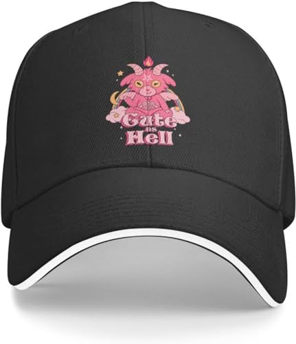 Baseballkappe Snapback Sonnenhut Punk Cute As Hell Baseball Cap Damen Herren Atmungsaktiv Satan Dad Hat Performance Golf Hip Hop Geburtstagsgeschenk von RYVOWETP
