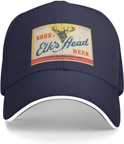 Baseballkappe Snapback-Sonnenhut Rahr's Elk's Head Bier-Baseballkappe luxuriöser Herrenhut Angelkappen Sonnenhut für Kinder Herrenhüte Damen Hip-Hop Geburtstagsgeschenk von RYVOWETP