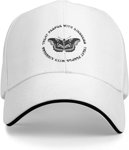 Baseballkappe Snapback Sonnenhut Treat People with Kindness Butterfly TPWK Cap Baseball Cap NY Cap Caps Damen Strand Herren Hip Hop Geburtstagsgeschenk von RYVOWETP