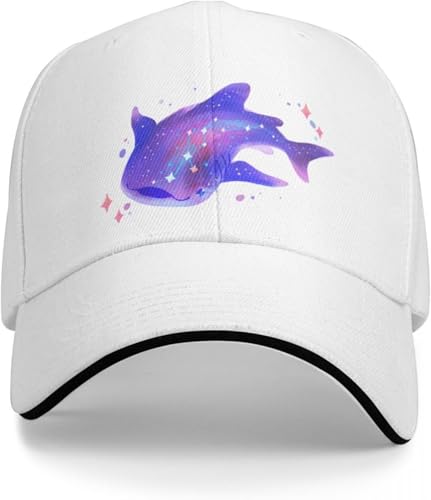 RYVOWETP Baseballmütze Snapback Sonnenhut Cosmic Whale Shark Cap Basecap Ballcap Kappe für Damen Herren Geschenk von RYVOWETP